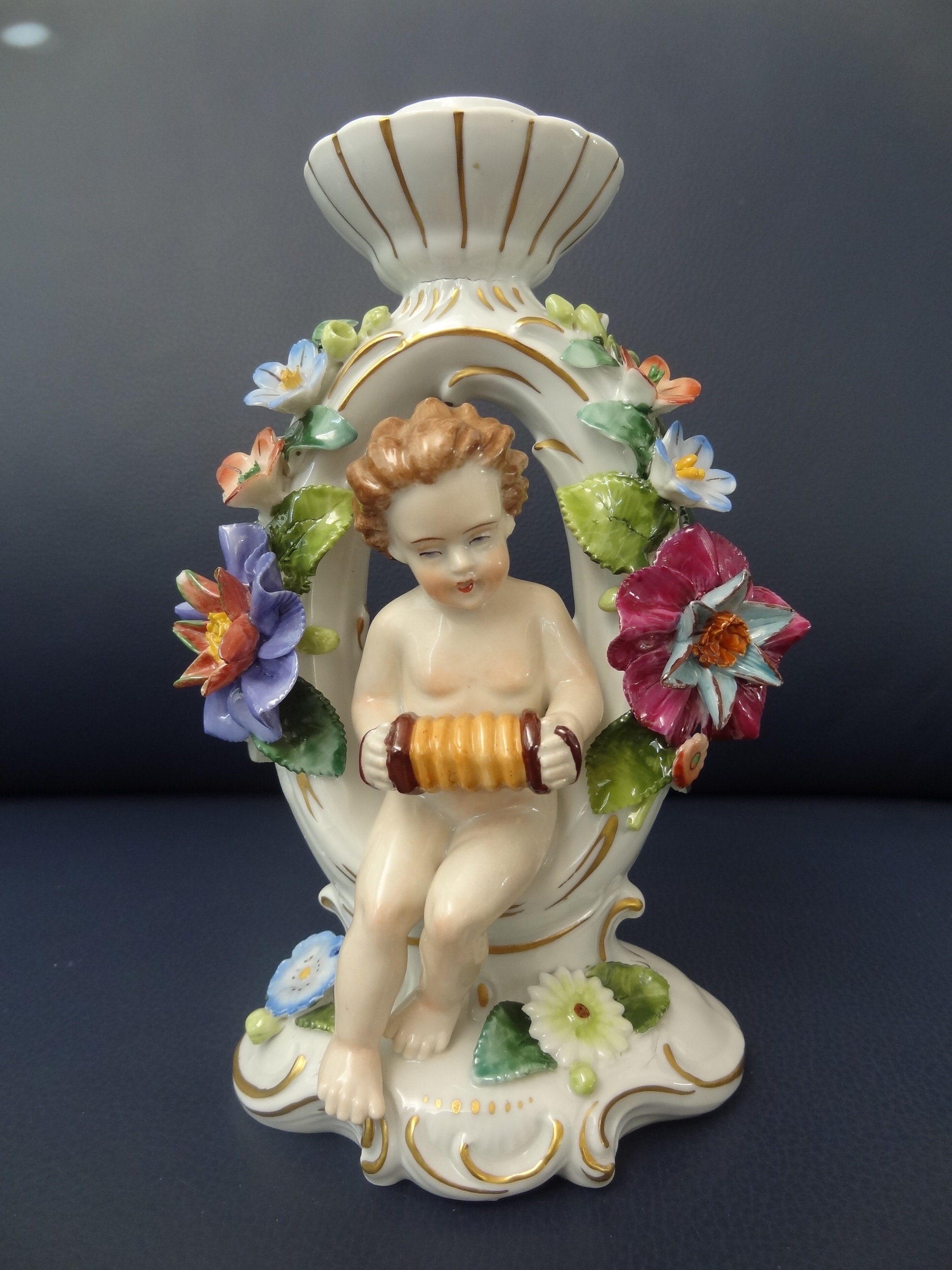 Sitzendorf Candlestick - Etsy