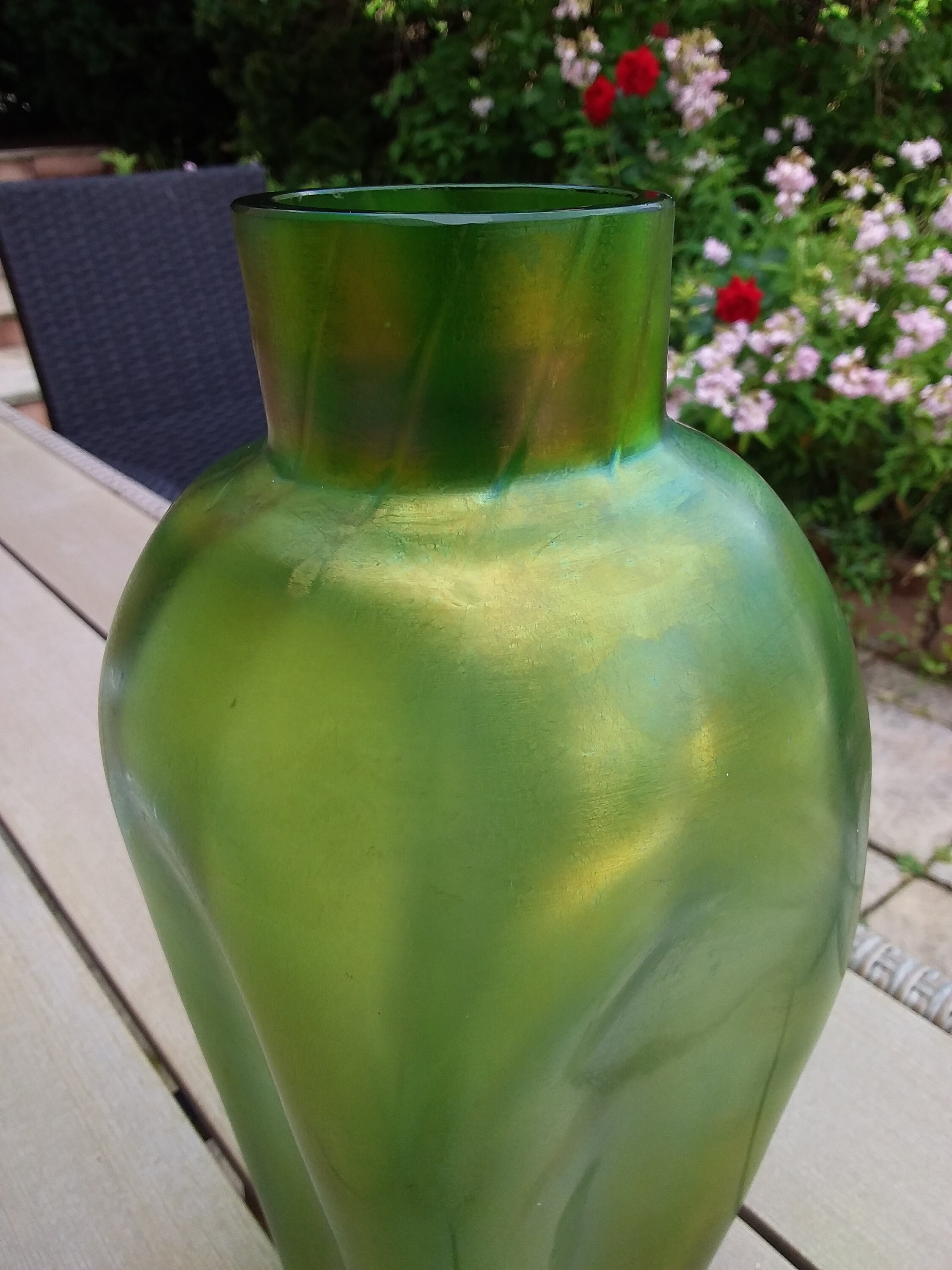 J. Loetz Witwe grosse antike Jugendstil Vase irisierend Etsy