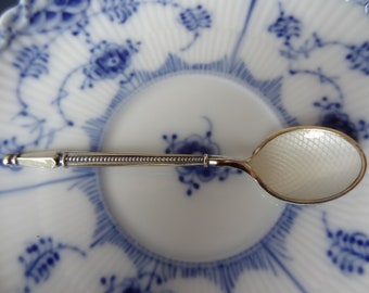 Silver spoon, enamelled, Denmark, A. Michelsen