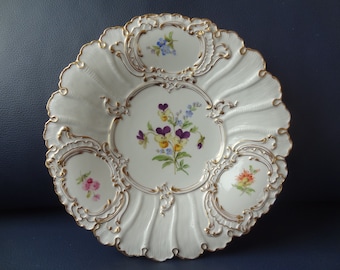 Meissen Porcelain, ceremonial bowl, pansies