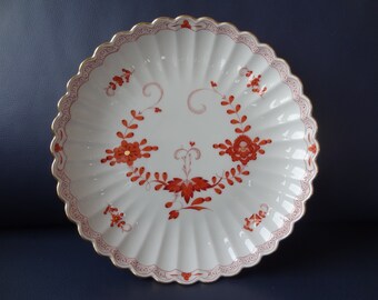 Meissen porcelain, fan bowl, Indian coral