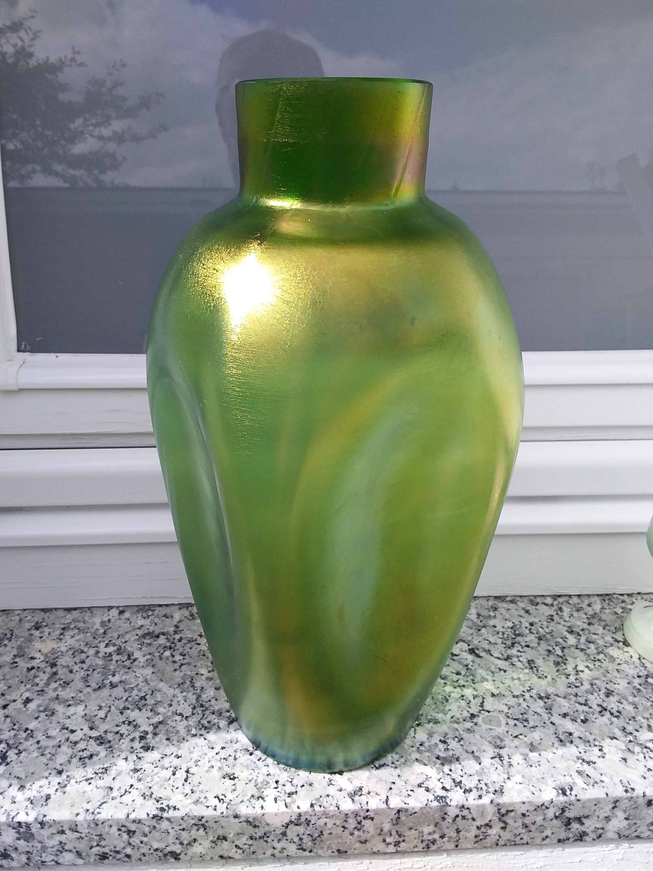 J. Loetz Witwe grosse antike Jugendstil Vase irisierend Etsy