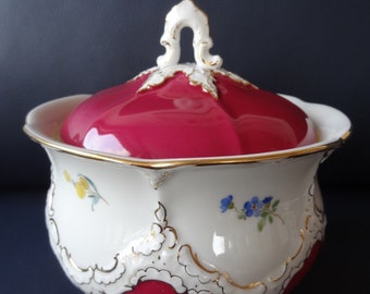 Meissen porcelain, large bonbonniere