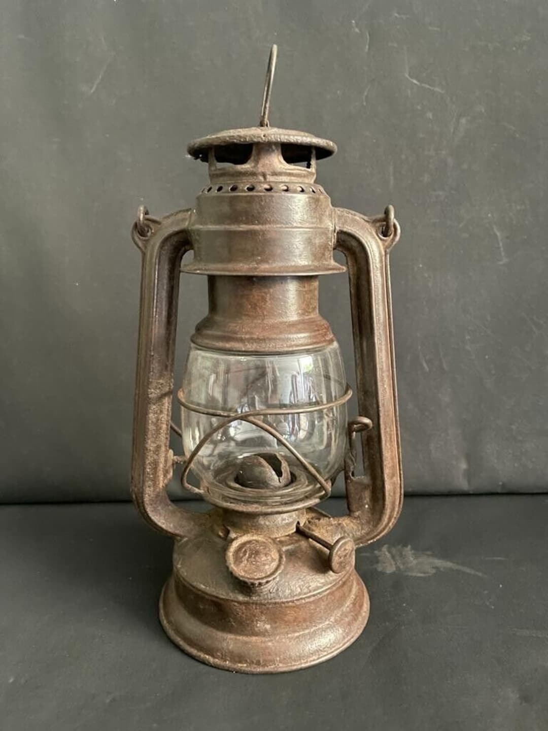  Old Vintage Rustic Iron Feuerhand No. 275 Kerosene Oil Lamp Lantern ...