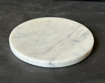 Handmade Unique White Marble lazy susan for dining table Top Decorative organizer,