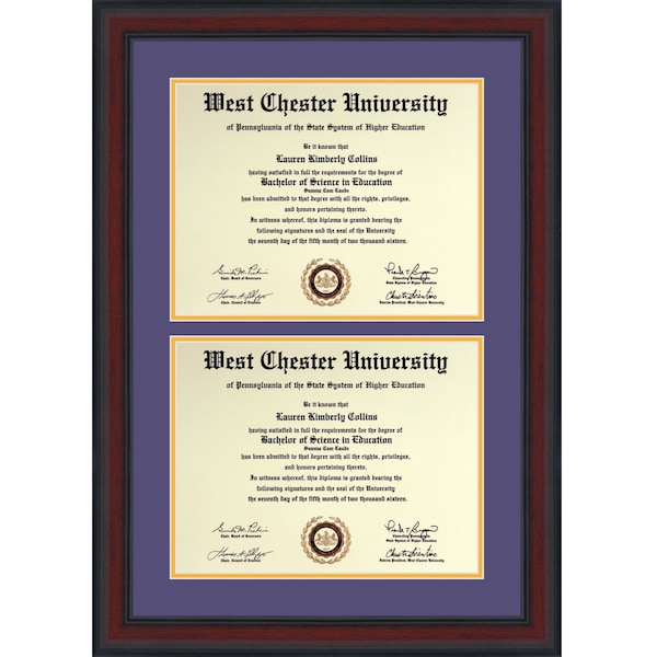 Double Diploma Frame Etsy