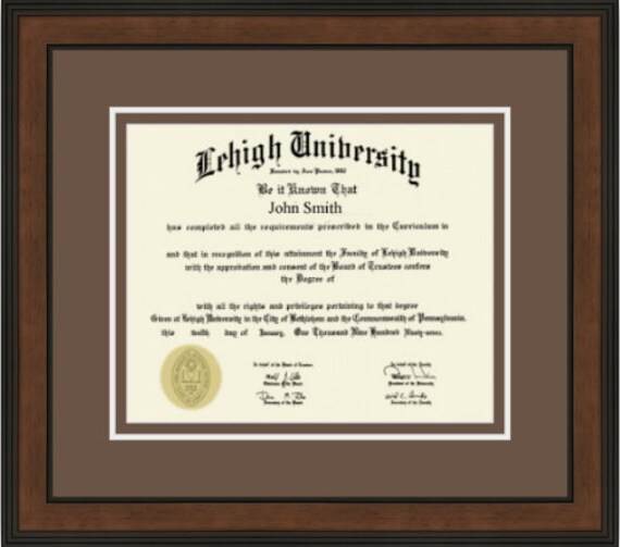 Lehigh University Diploma Frame - Etsy