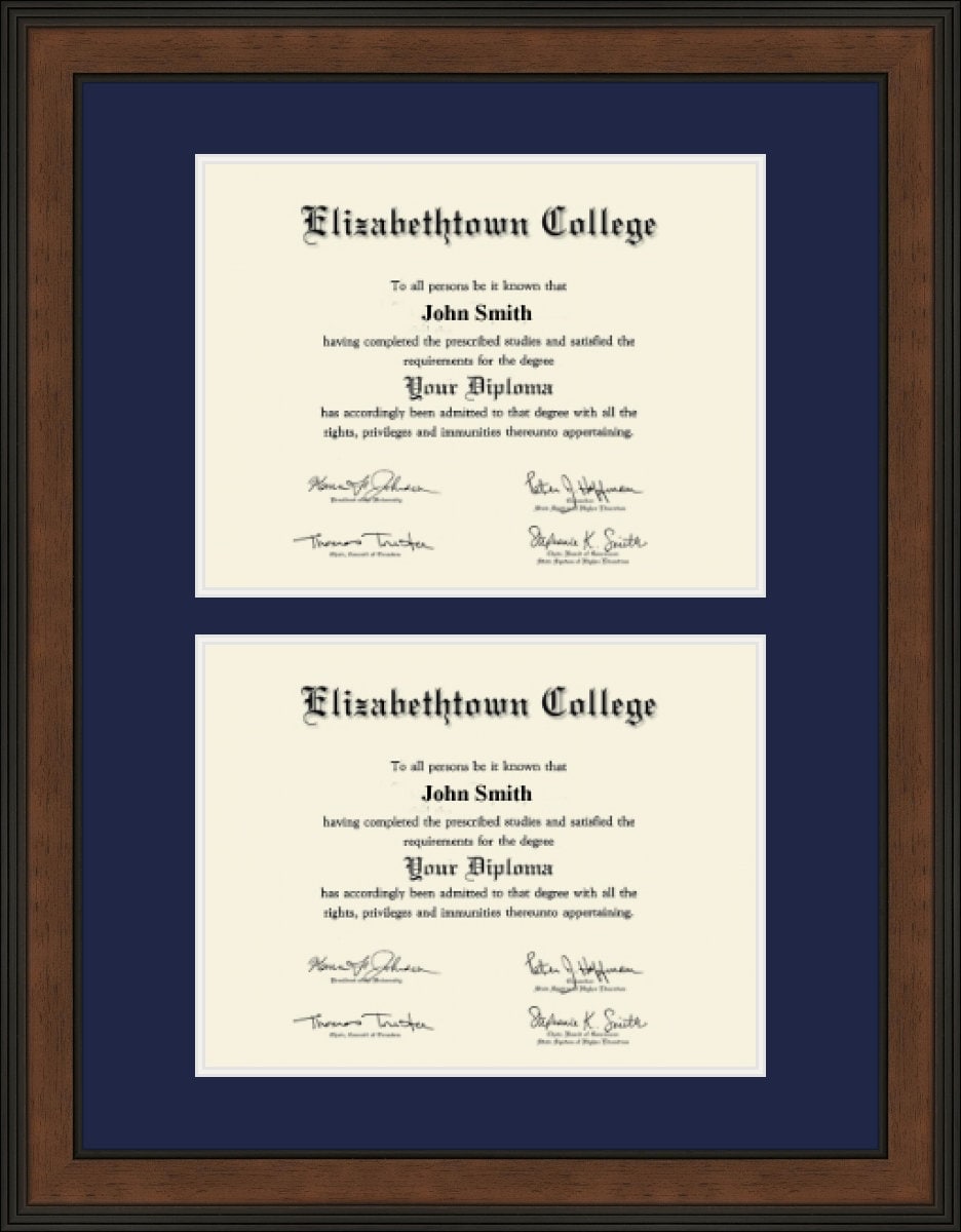 Etown Elizabethtown College Diploma Frame With Picture Etsy