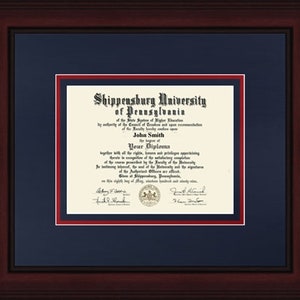 Shippensburg University diploma frame