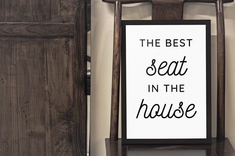 The Best Seat in the House Wall Art Print Bathroom Art Decor Etsy