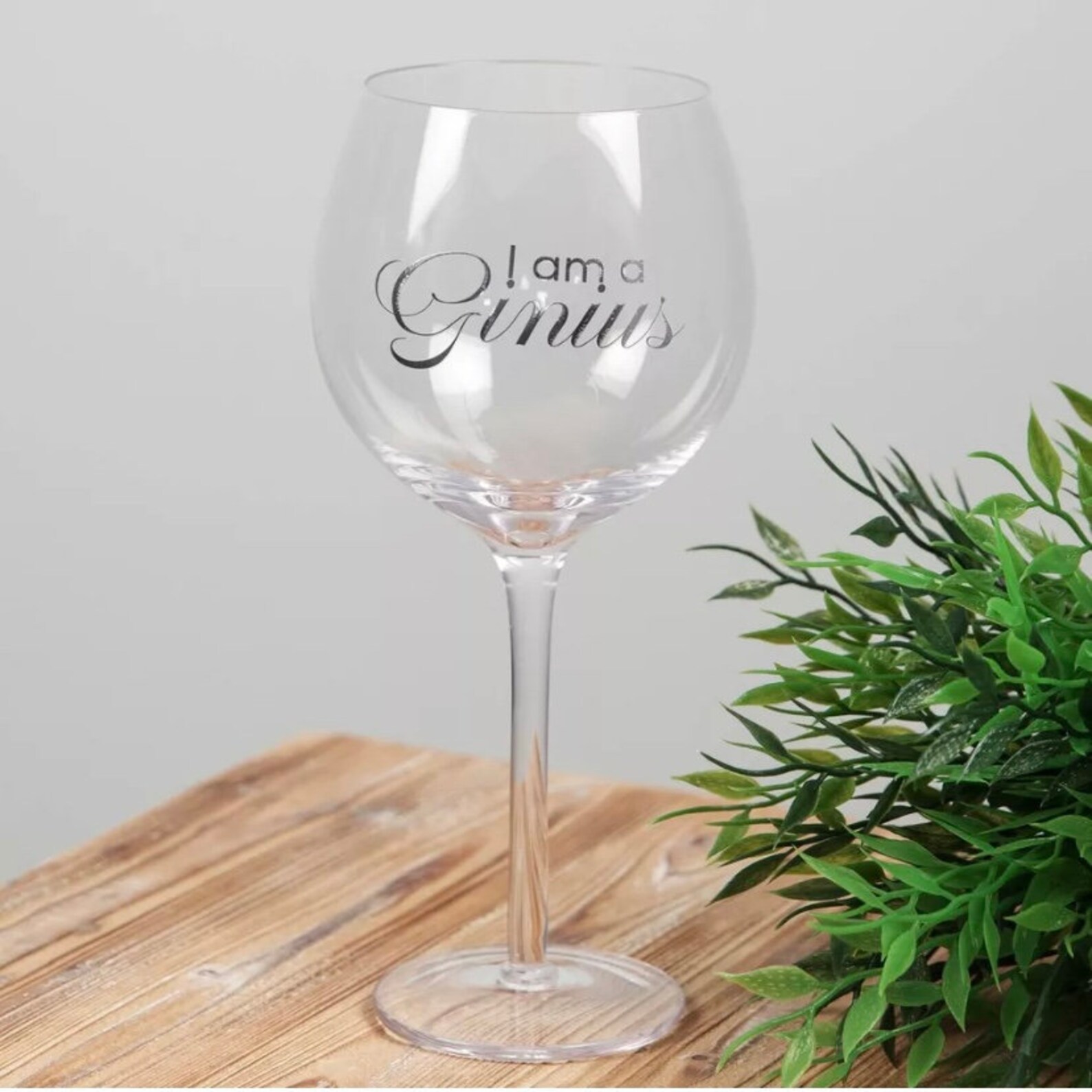 I am Genius Novelty Gin glass Etsy