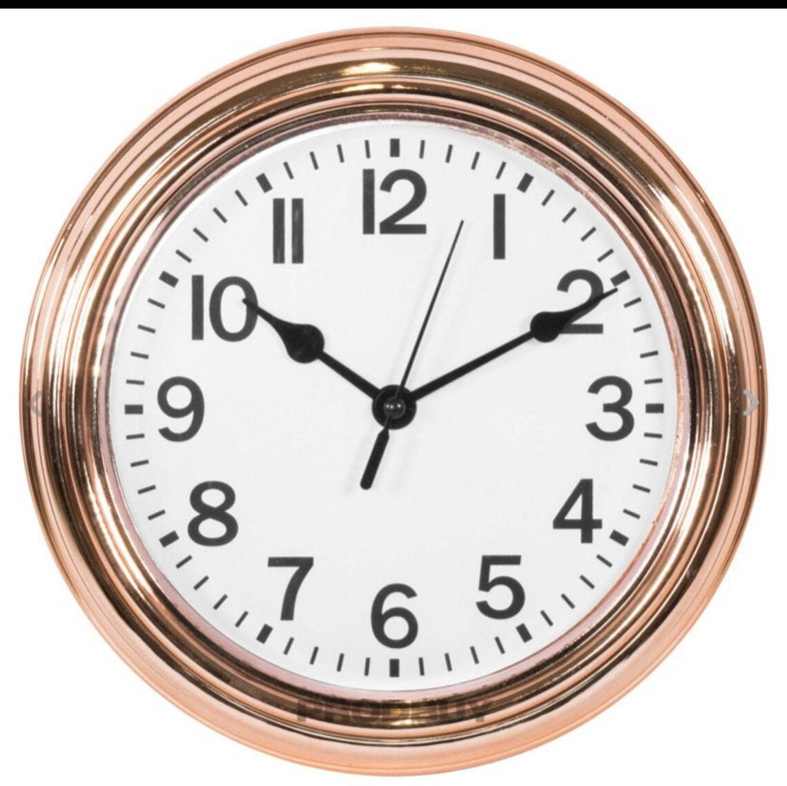 Moulded Copper Rose Gold Wall Clock Etsy