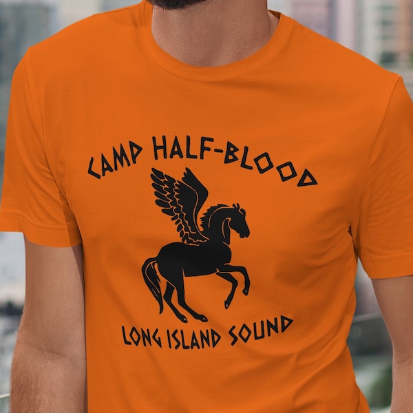JIACAI MX Camp Half Blood Long Island Sound T-Shirt Greek Mythology