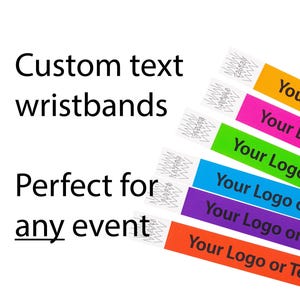 Braccialetto personalizzato per eventi di festival / Braccialetto di carta identificativo medico per bambini / Braccialetti per eventi