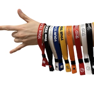 Custom Festival Wristbands - Fabric Security bracelets for Events, Wedding, Parties, Concerts & other events