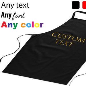 Custom Personalized personal kitchen apron / Customizable chef cooking apron / Funny teacher apron for men and women