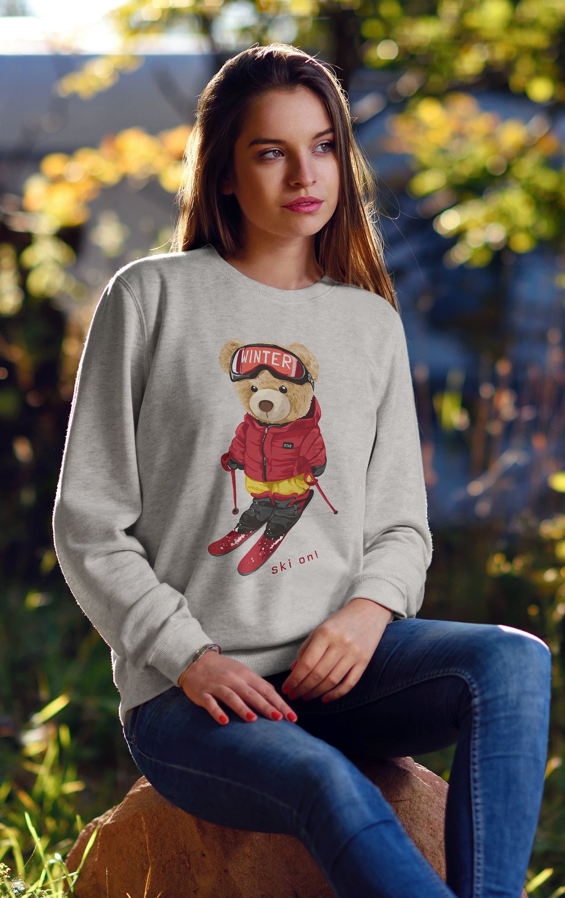 Women's Polo Bear Cotton Sweater by Polo Ralph Lauren