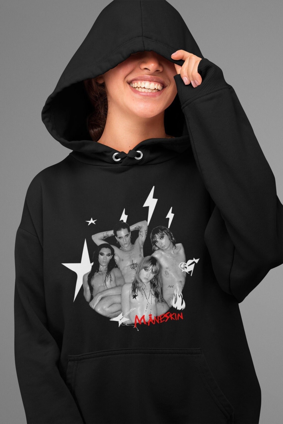 Basecap Maneskin Merch Hip Hop Kinder Militär Mann Produktbild-Vorschau 6