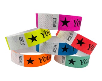 200 Custom Paper Wristbands For Events | Personalized Text, Sign & QR Code - Tamper Proof & Waterproof