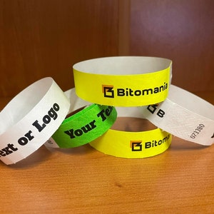 EXPRESS Custom Tyvek Wristbands - Personalized Event/ Birthday bracelets with your logo, text, icon
