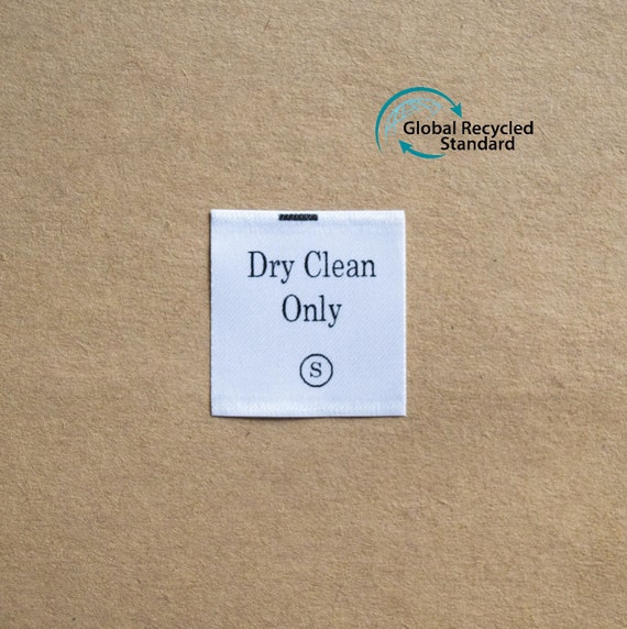 Dry Clean Only Recycled Polyester Care label FREE US Etsy