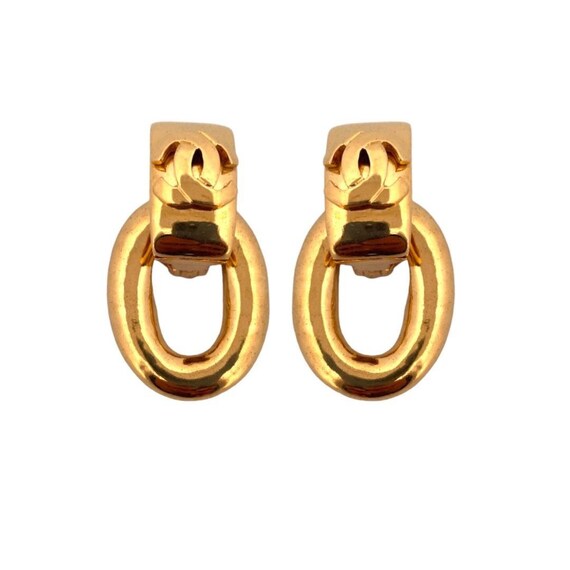 Convertible Vintage Chanel Earrings 18K Gold Plated 