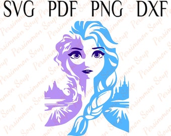 Download Elsa Silhouette Svg Etsy SVG Cut Files