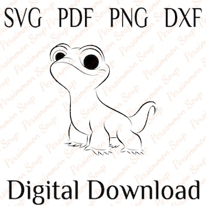 Frozen 2 SVG Bruni SVG Disney htv Layers Digital Download Cricut Silhouette Clipart Cut File Anna Elsa Olaf Sven Kristoff Let It Go png pdf
