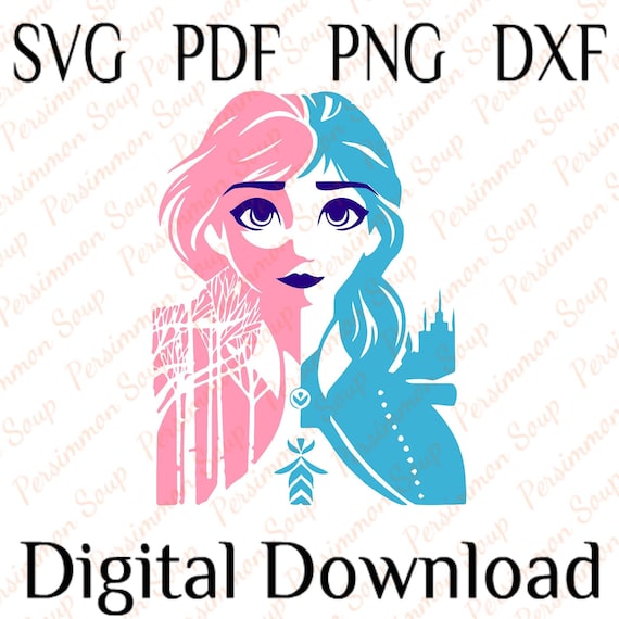 Frozen 2 Svg Anna Svg Digital Download Cricut Silhouette Etsy
