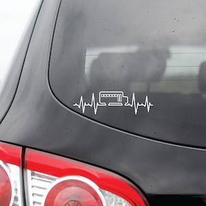 school bus heartbeat car bumper window laptop macbook ipad tumbler decal sticker