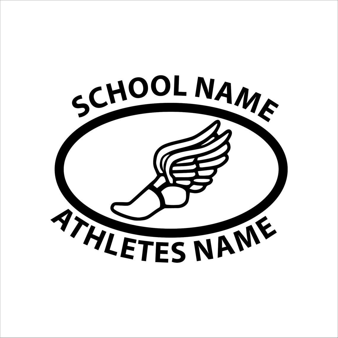 Custom high school track and field vinyl decal sticker for car Etsy
