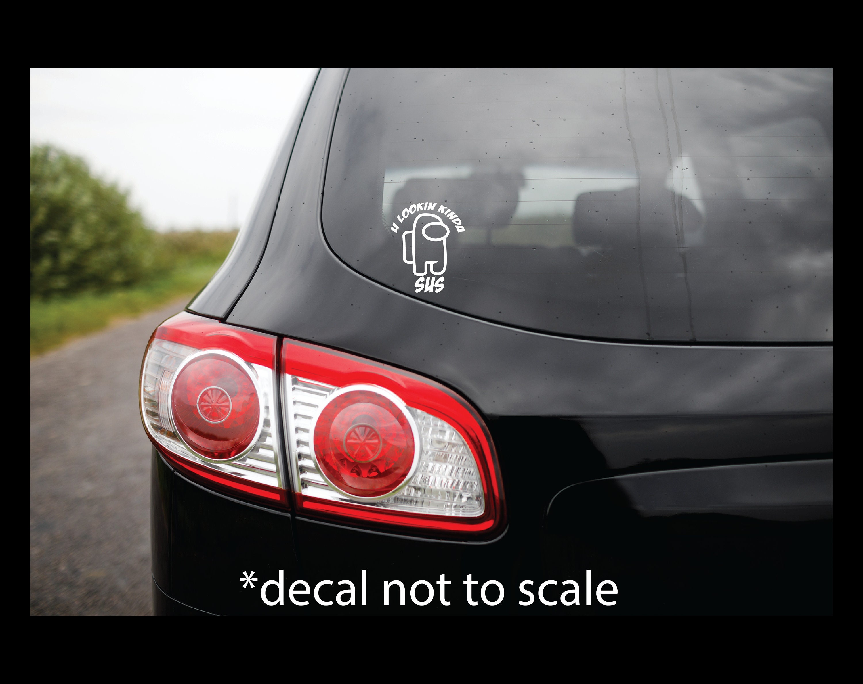 Among us car decal deals
