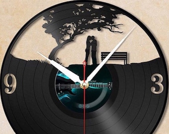 Valentine Day Vinyl Record Wall Clock.Laser cut files SVG, DXF, CDR, vector plans Glowforge files Instant download,cnc file,cnc pattern. 358