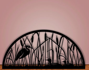 Duck In Reeds. Decorative Design.Laser cut files SVG,DXF,CDR, vector plans Glowforge files Instant download,cnc file,cnc pattern,cnc cut.113