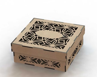 Box.SVG, DXF, CDR, vector plans Glowforge files Instant download, cnc file, cnc pattern, cnc cut.299