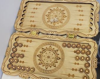 Backgammon.Laser cut files SVG, DXF, CDR, vector plans. files Instant download, cnc file. 698