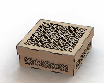Box.SVG, DXF, CDR, vector plans Glowforge files Instant download, cnc file, cnc pattern, cnc cut.298