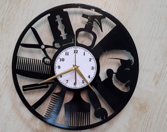 Vinyl clock.Vector model laser cut template, cnc plans, glowforge, laser cut pattern, vector files for cnc, CDR. 49