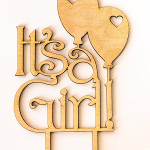 Its A girl svg, gender reveal svg, Cake topper svg, Vector Laser Cut File. svg,dxf files for laser