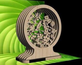 Decor. Vector model laser cut template, cnc plans, glowforge, laser cut pattern, vector files for cnc.Laser cut files SVG, DXF, CDR 730