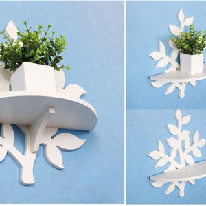 Mall för väggdekoration, förvaringshylla. Laserskurna filer SVG DXF CDR vektorritningar, filer direktnedladdning, CNC-mönster, CNC-skärning.323