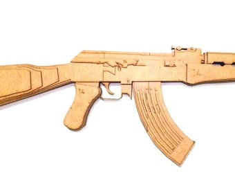 Ak 47 Rifle 3d Puzzle.Laser cut files SVG, DXF, CDR, vector plans Glowforge files Instant download, cnc file, cnc pattern, cnc cut. 693