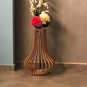 Laser Cut Vase Flower Stand.Laser cut files SVG DXF CDR vector plans, files Instant download, cnc pattern, cnc. 123
