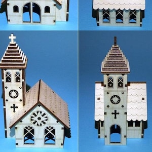 Church. House. laser cut templates. File for cnc. Ai, Cdr, Svg, Eps,Dxf. 769