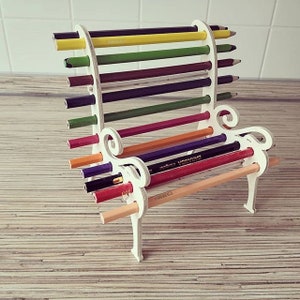 Bench Color Pencil Holder.Storage Organizer.Laser cut files SVG DXF CDR vector plans,files Instant download,cnc pattern,cnc cut.191