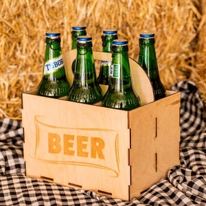 Beer holder box, Laser cut vector, Instant download, Laser Cut Pattern, Beer Carrier, Beer Tote, Beer Caddy, Wooden Caddy, Cnc file 900