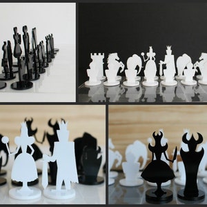 Chess Set Plans.Laser cut files SVG, DXF, CDR, vector plans Glowforge files Instant download, cnc file. 607