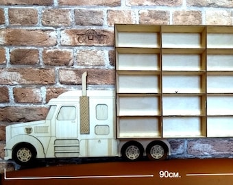 Laser Cut Toy Car Display Shelf Truck.Laser cut files SVG DXF CDR vector plans,files Instant download,cnc pattern, cnc cut 38