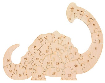 Dinopuzzle Gioco per Bambini.Laser tagliare i file SVG, DXF, CDR, vector plans Glowforge file Download istantaneo, file cnc. 340