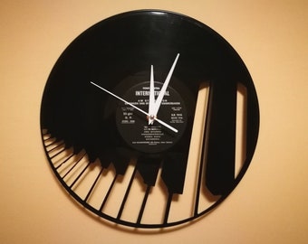 Fortepiano Vinyl Record Wall Clock.Laser cut files SVG, DXF, CDR, vector plans Glowforge files Instant download,cnc file,cnc pattern. 366